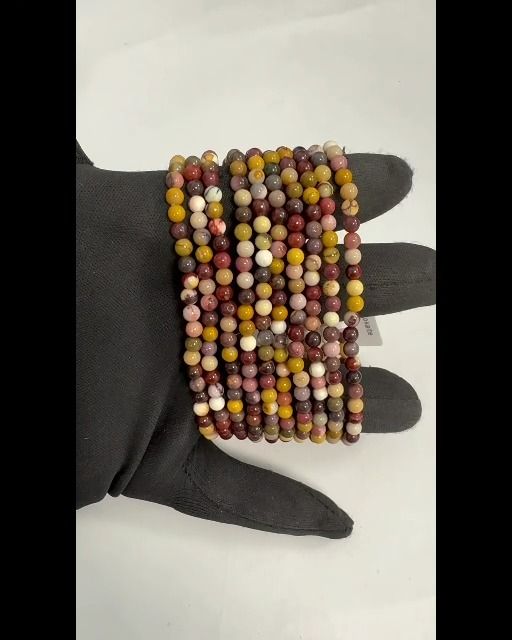 Pulseira Mokaite Jaspe Com Contas 4mm