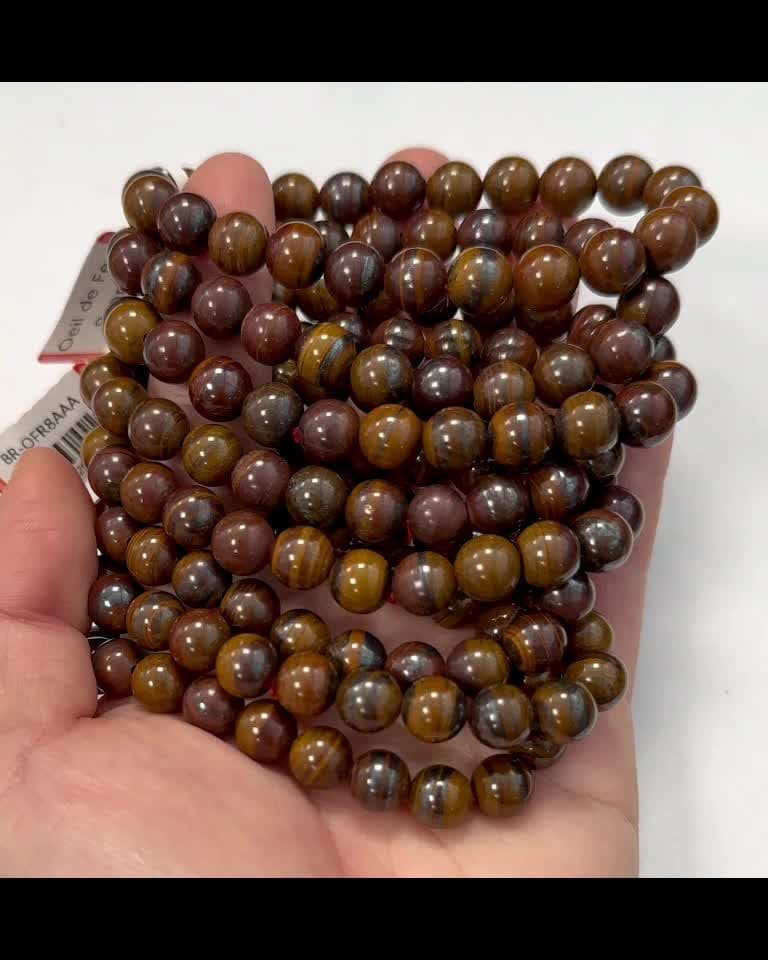Pulseira Oeil de Fer A pérolas 8mm
