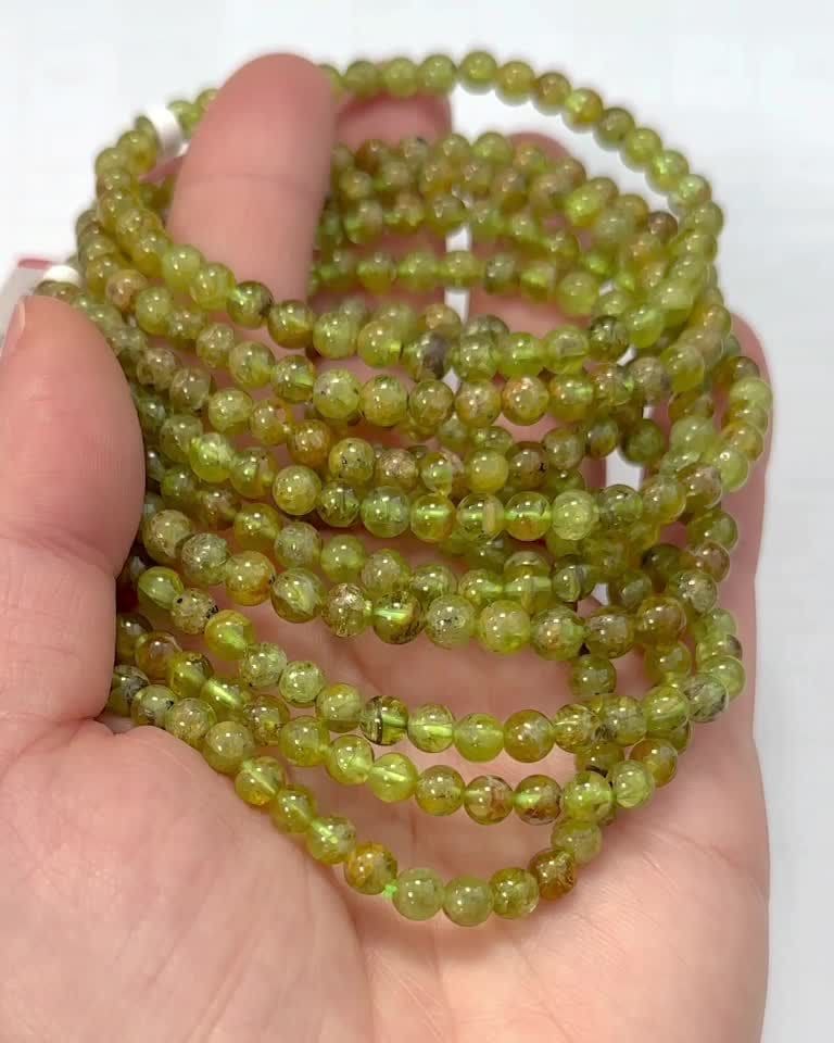 Pulseira Peridoto A contas 4.5-5.5mm