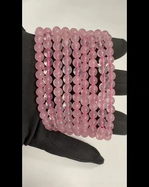 Pulseira Quartzo Rosa AA contas 6-7mm