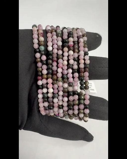 Pulseira Turmalina multicolor A perles 4mm