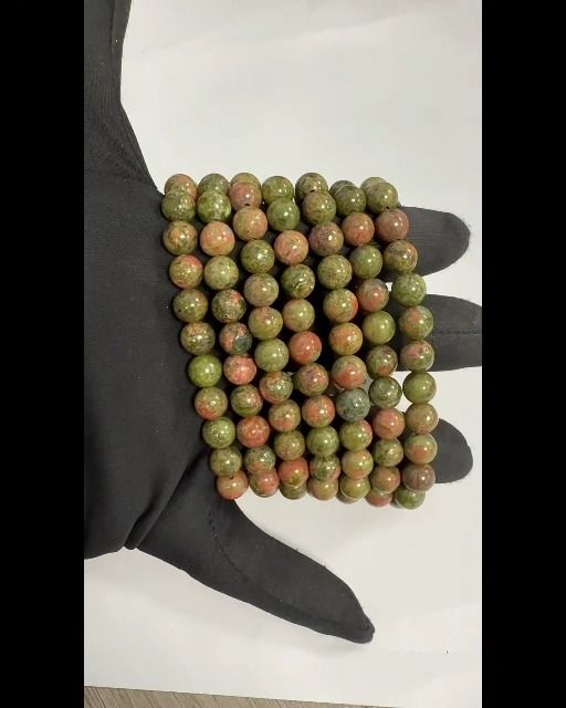 Pulseira Unakite contas 8mm