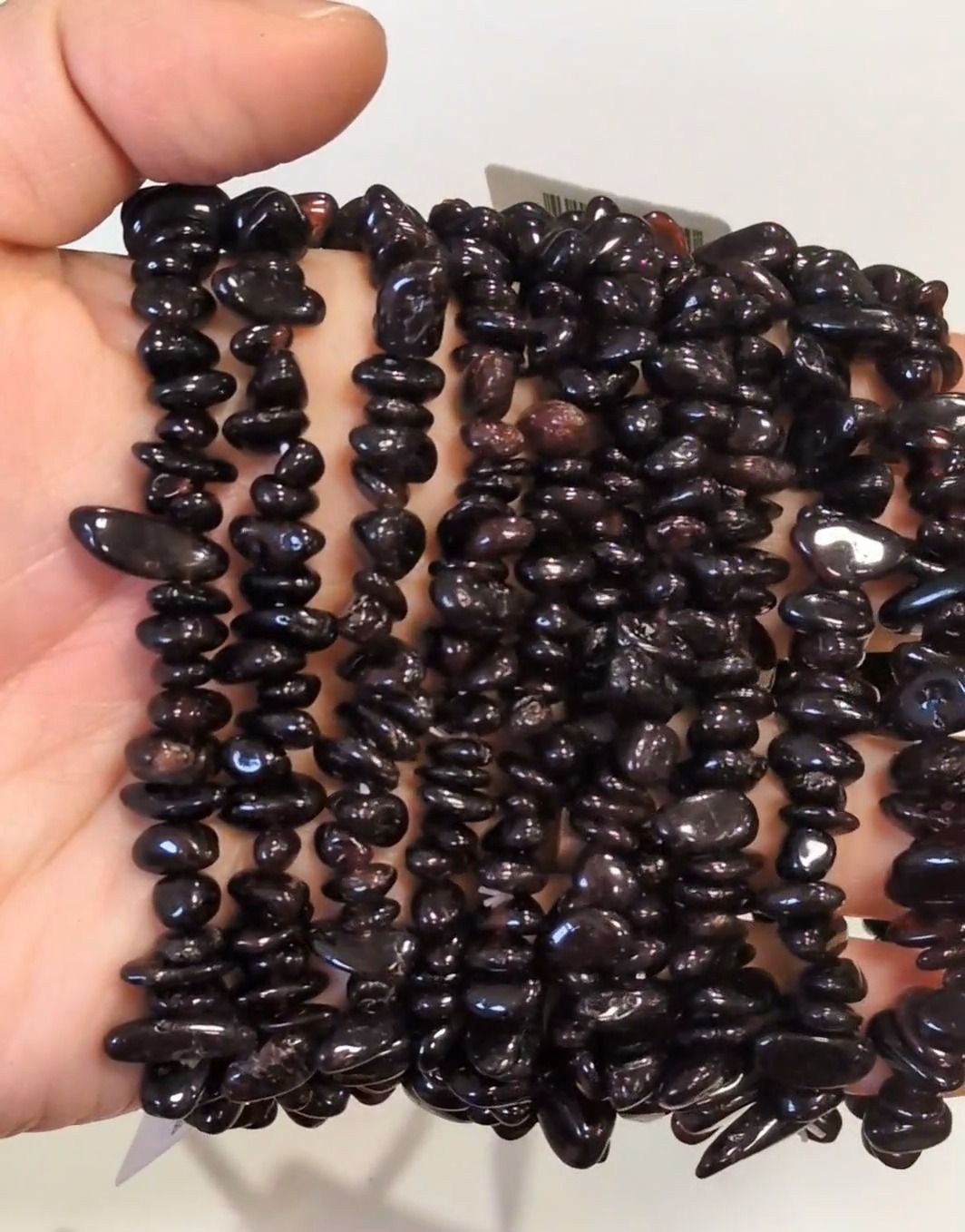 Pulseira com pérolas Red Garnet 18cm