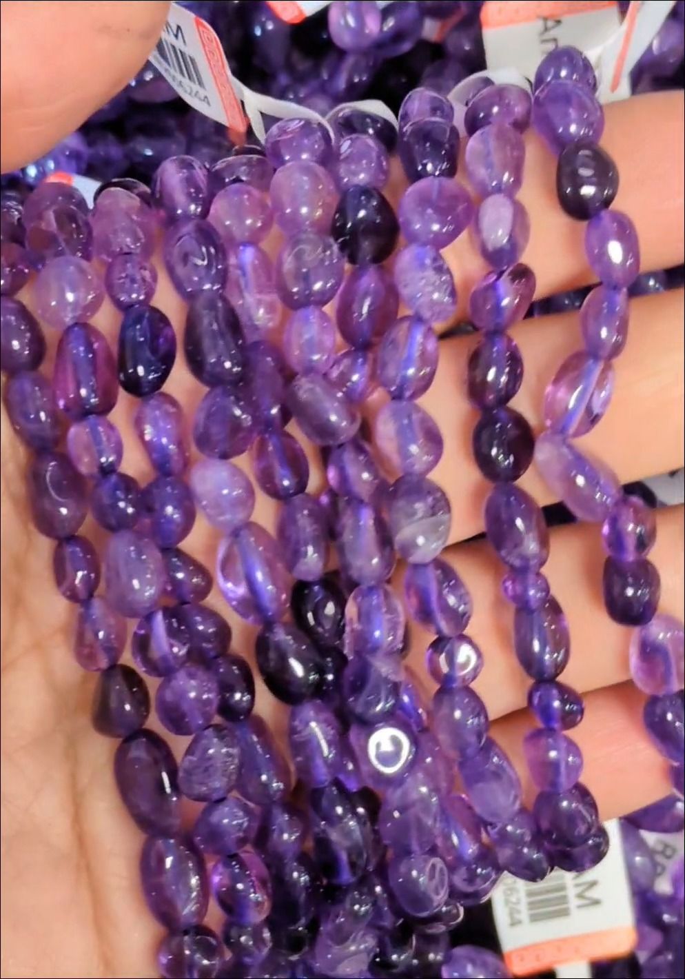 Pulseira Ametista AA pierres roulées