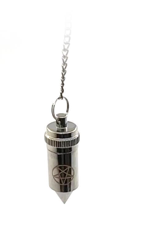 Pêndulo Bullet Pentacle em metal preto com reservatório