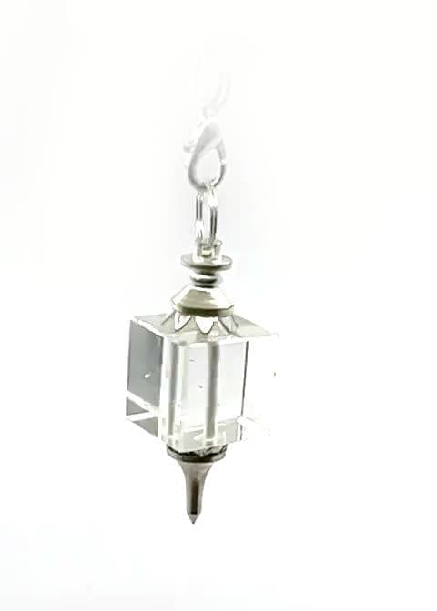 Pêndulo de Cristal de Rocha Cubo 7 Chakras