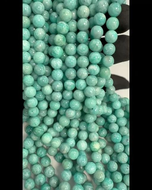 Amazonite Peru Contas AA 8mm em arame 40cm