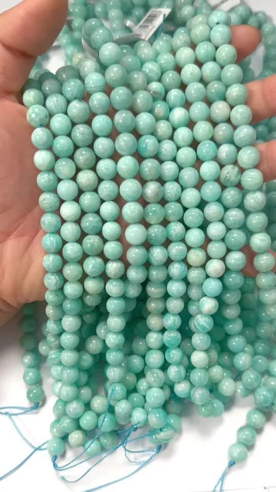 Amazonite Rússia Contas AA 8mm em arame 40cm