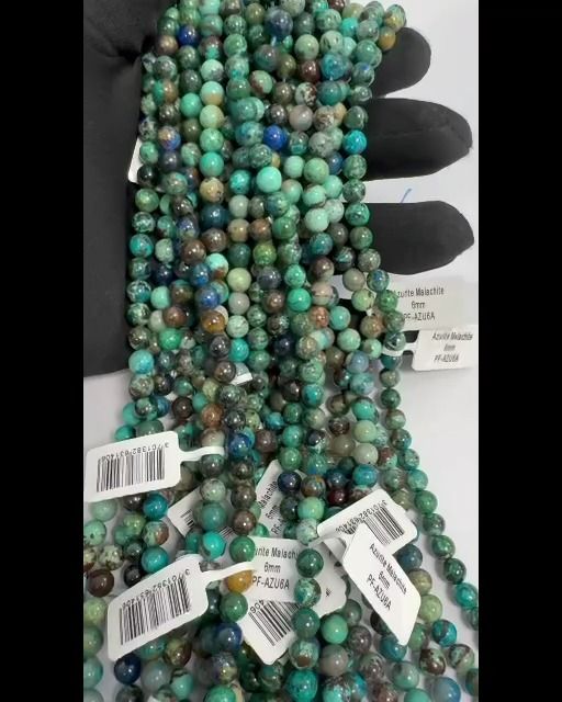 Azurite Malaquite Natural Contas 6mm em arame 40cm