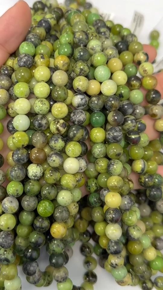 Crisópraso Citrino A contas 8mm em arame 40cm