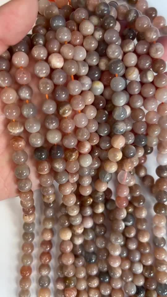 Pedra da lua adularia multicolorida A contas 8mm em fio 40cm