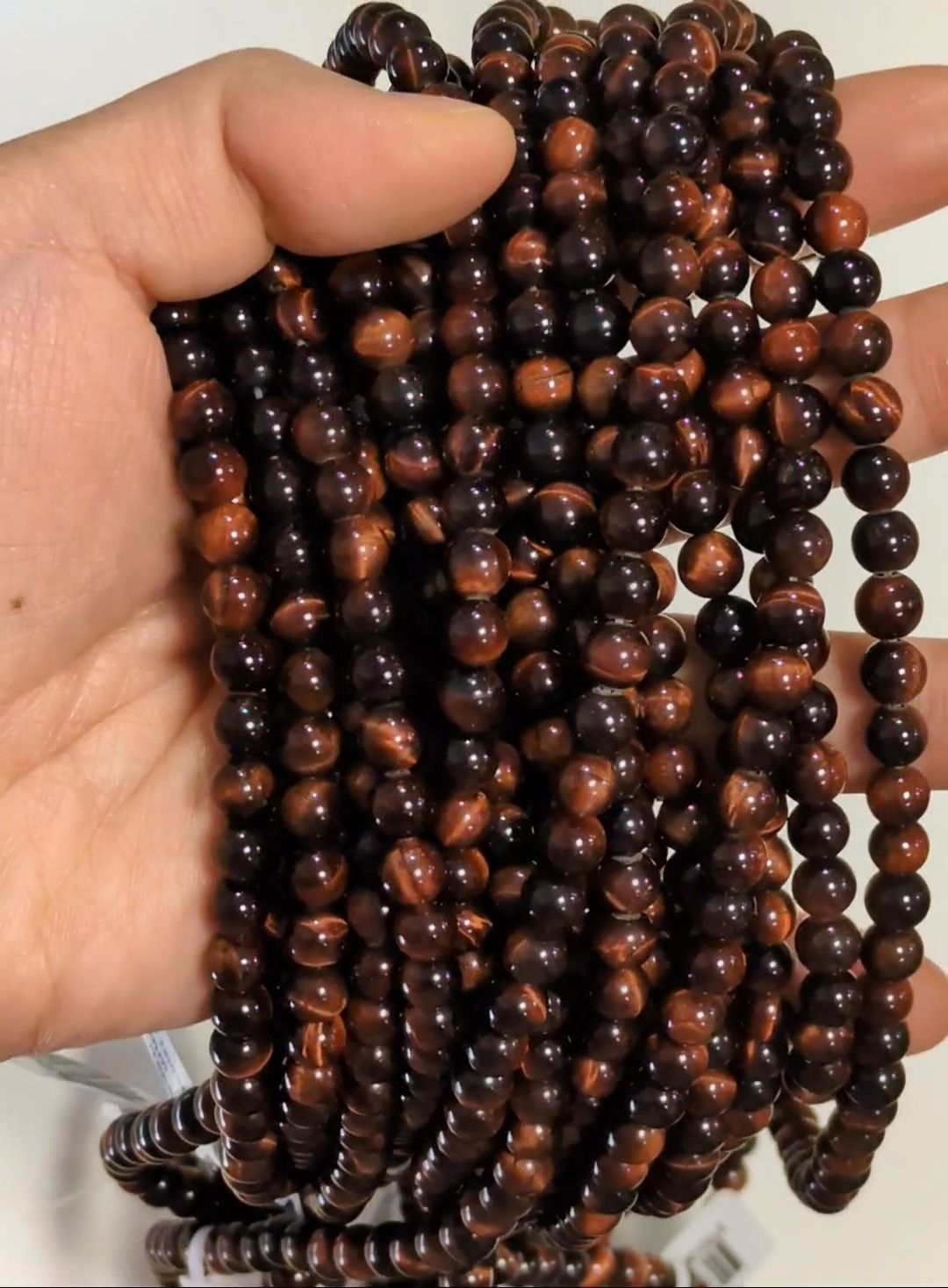 Olho de boi Contas AA 6mm em arame 40cm