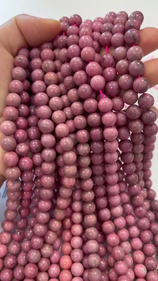 Rodonite Austrália contas A 8mm em arame 40cm