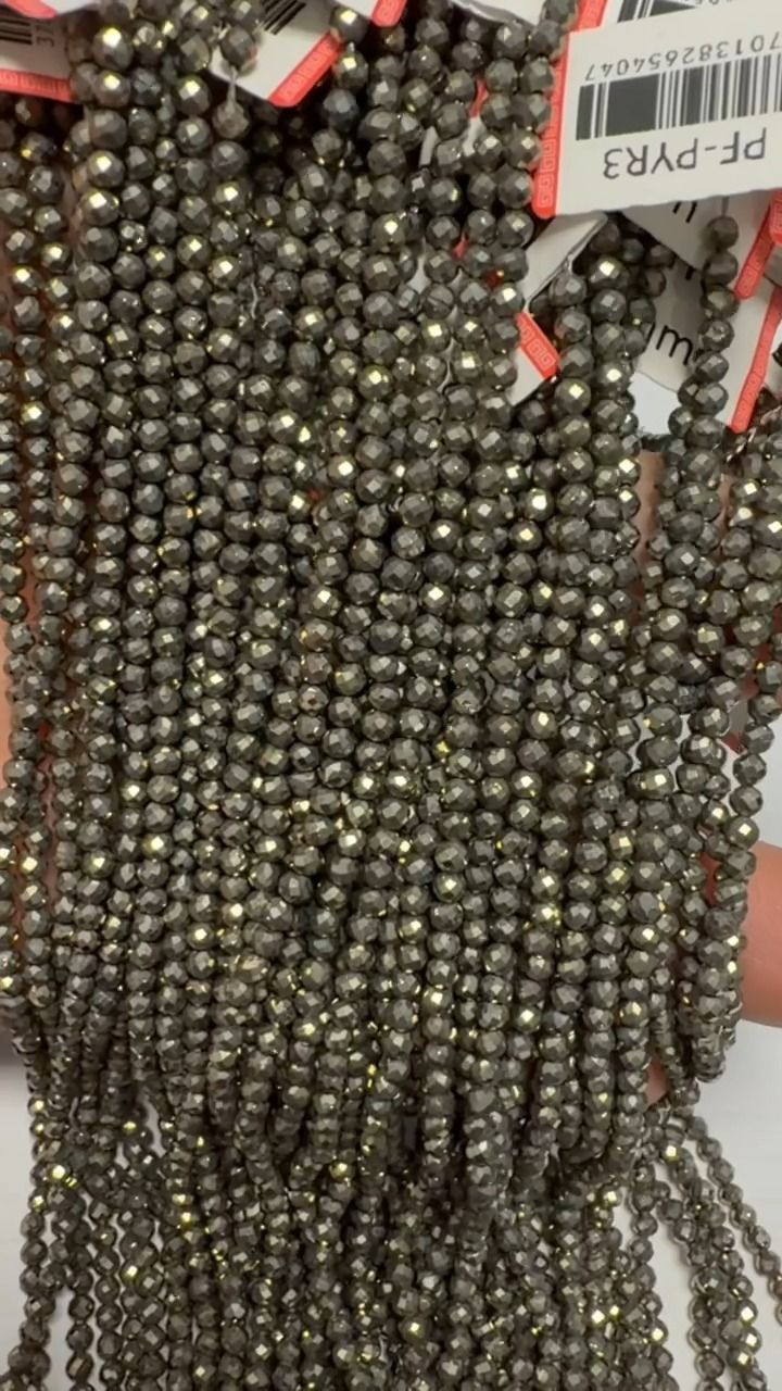 Fio de Contas Facetadas de Amazonita AA 3mm
